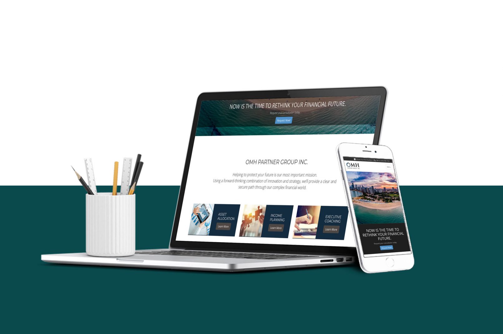 omh mockup mobile and laptop