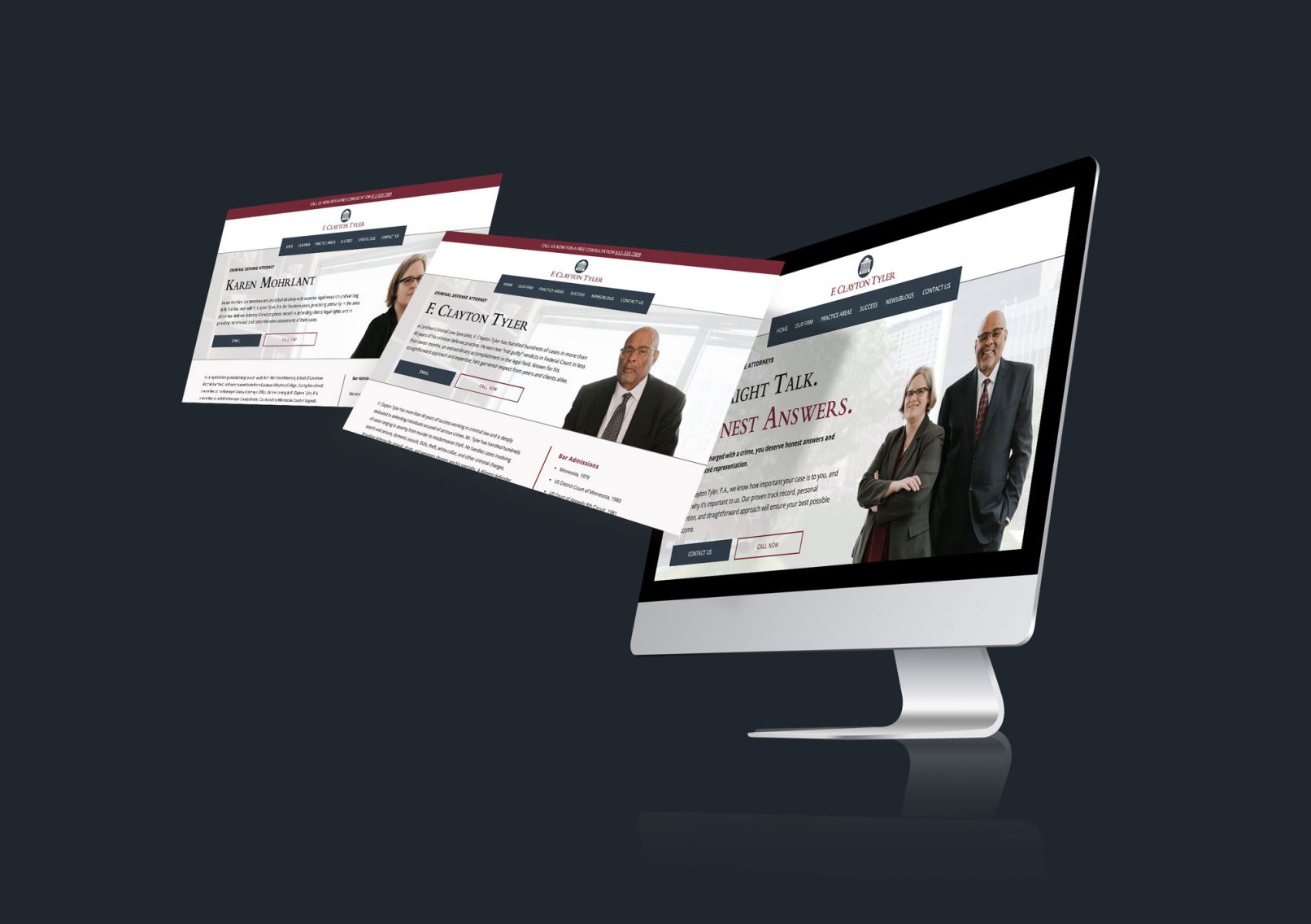 tyler homepage and bio pages